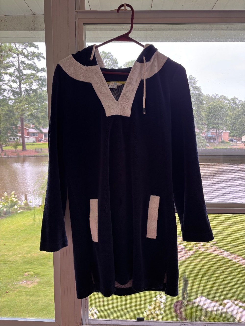 Boden towel beach cover up size 8 in navy